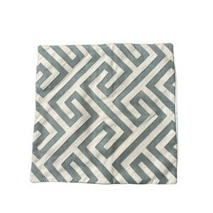 West Elm Button Back Geometric Pattern Throw Pillow Cover 18 x 18”
